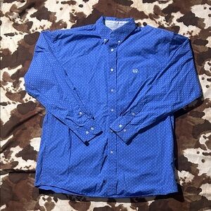 Panhandle Slim Blue Dress Shirt M